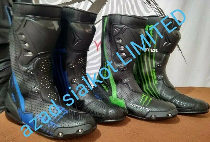 MONSTER Botas de Motocicleta Zapato Bicicleta Cuero Bota Paseo Cuero Motociclista Carrera