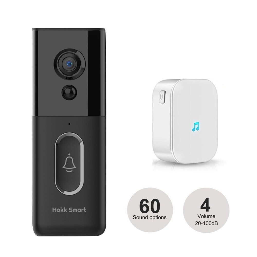 Hakk Smart Doorbell Camera with FREE Chime and FREE 32GB SD Memory Card.-image