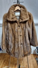 VESTE FEMME EN VISON ALLONGE PASTEL (ÉLEVAGE) SPRUNG FRERES EXCELLENT ÉTAT 