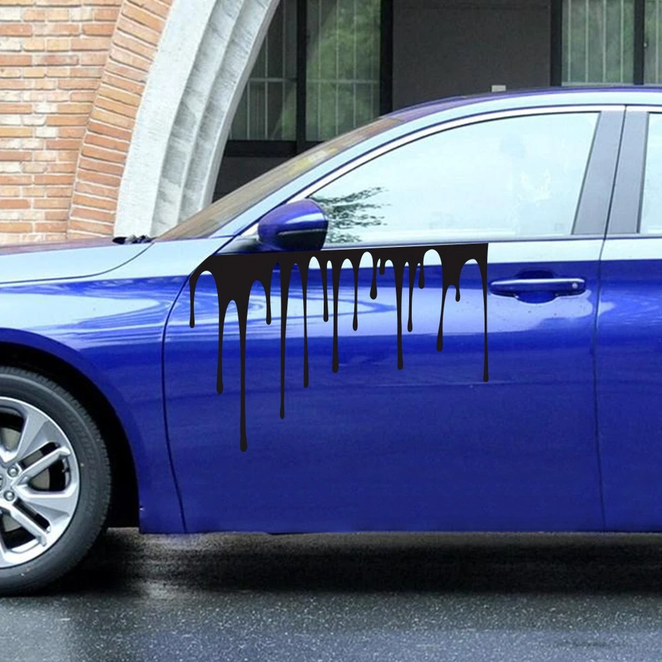2 PCS Blood Drips Car Graphic Decal Vinyl Side Doors Sticker Taillight Decortion - Image 4 of 4