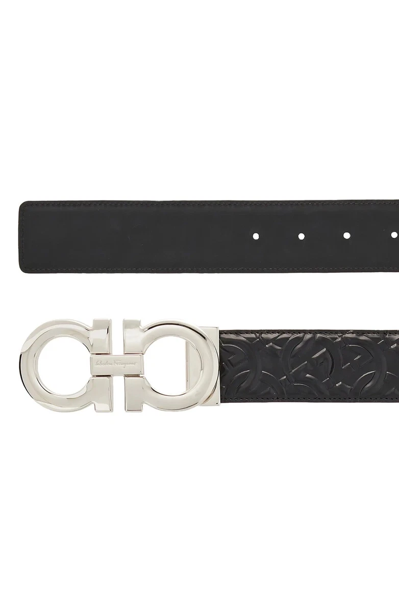SALVATORE FERRAGAMO Men s Adjustable Double Gancio Belt SIZE 36