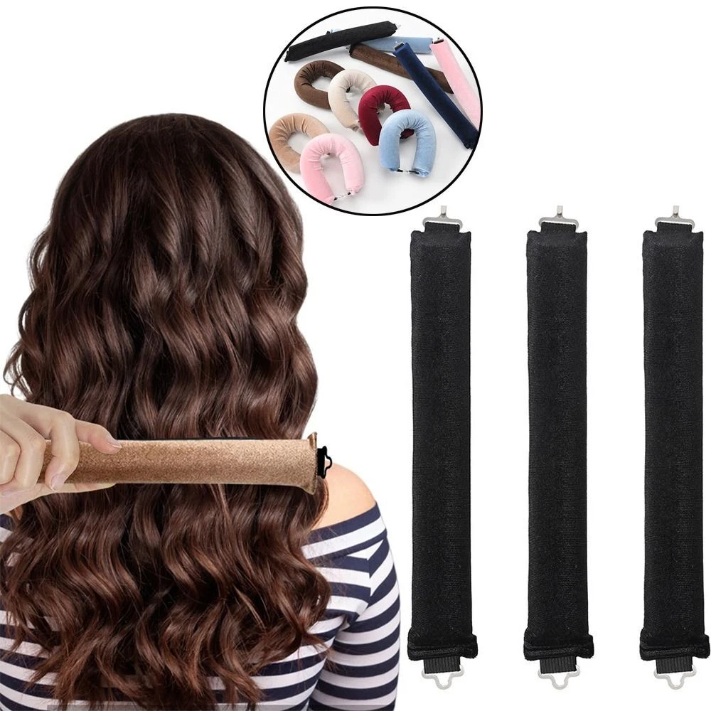 Sponge Curling Non Heat Curling Irons Wave Form Curl Rod Women eBay