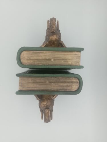 New ! Set 2 Pc Gold & Green elephant bookends - Picture 5 of 12