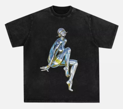 SALE Hajime Sorayama Sexy Robot Graphic Print T-Shirt Washed SALE Hajime Sorayama Sexy Robot Graphic Print T-Shirt Washed