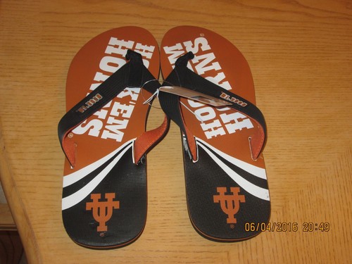 Men's Texas Longhorns Officially Licensed Flip Flop Sandals Extra Large 13-14 - Picture 2 of 2