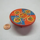 Vintage Fisher Price Little People Castle Table Steak Red Color W/ Litho #993