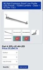 Larson Electronics 80 Watt Explosion - 10,800 Lumens - Class 1 & 2 Div 1 & 2 NEW