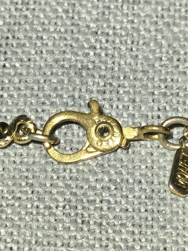 Monet Signed Vintage Dainty Gold Tone Thin Serpentine Chain Bracelet 7 Inches - Picture 6 of 7