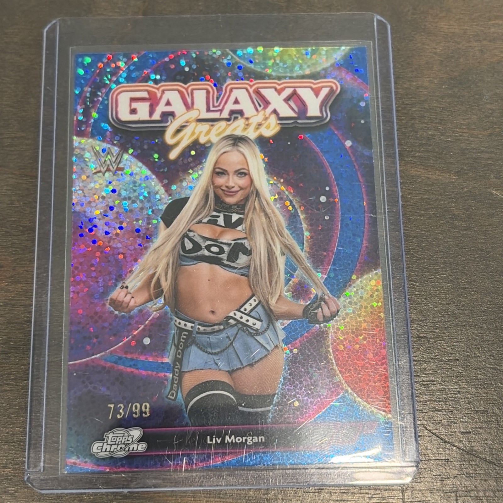 Liv Morgan 2026 WWE Topps Cosmic Chrome 73/99 Blue moon Galaxy Greats