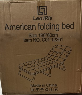 Leo Iris Folding Bed Metal Frame Twin Mattress Included 180x60cm C01-12261