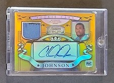 Calvin Johnson 2007 Bowman Sterling Gold Refractor RC Jersey Auto #/25 RPA