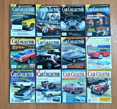 Lot of 12 Car Collector Magazines 2000, 2003, 2009 Very Good Condition 