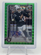 2025 Topps Chrome Dont'e Thornton RC Green Geometric Auto #20/99 Raiders Rookie