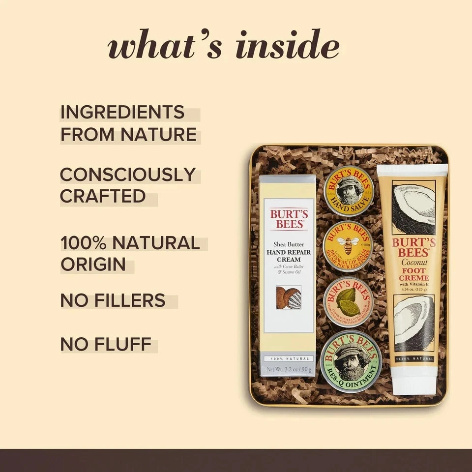 Burt’s Bees Set de Regalo de San Valentín, 6 Productos Hidratantes Clásicos para Hombre (k) Foto 3 de 3