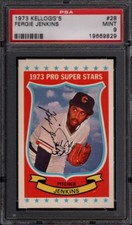 1973 KELLOGG'S # 28 FERGIE JENKINS (HALL OF FAME) CHICAGO CUBS (RARE) PSA 9 MINT