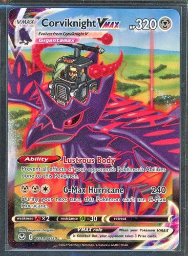 Pokemon Card - Corviknight Vmax TG19/TG30 - Silver - eBay Live 5th Sept 8:15pm