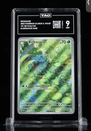 Pokémon Bulbasaur 166/165 Scarlet & Violet 151 Illustration Rare Holo TAG 9 #10
