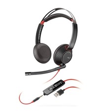 Plantronics - Blackwire C5220 - Wired, Dual-Ear Stereo Headset with Boom Mic ...