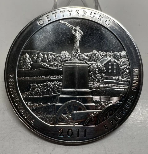 2011 5 oz Silver ATB America The Beautiful Gettysburg National Military Park, PA