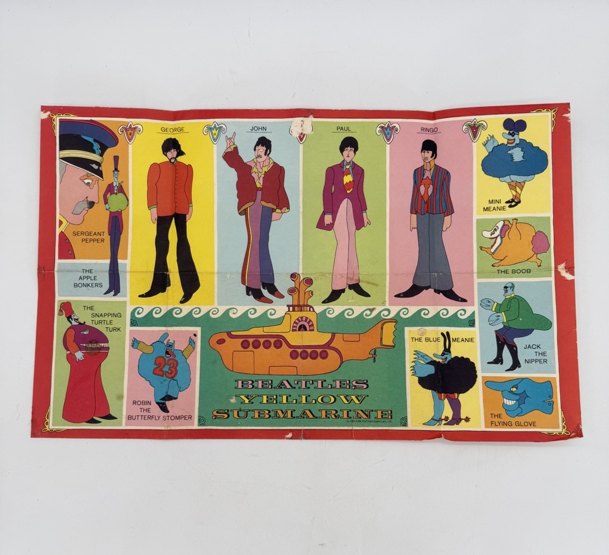 Vintage 1968 Original King Features Subafilms Beatles Yellow