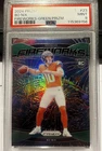 2024 Panini Prizm - Fireworks Bo Nix #23 Green Prizm (RC) PSA 9