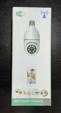 WiFi PTZ Bulb Security Camera 3MP - Smart AI Human Detection- 360° - 2-Way Audio