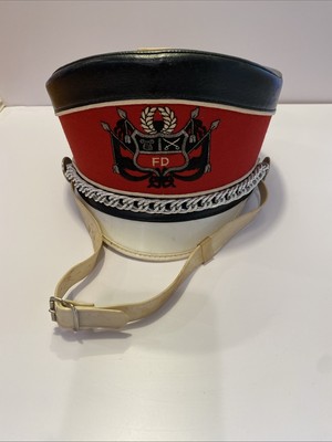 Vintage Fire Department Marching Hat Sz Large