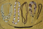 Vintage Estate Costume Jewelry Retro Lot. MCM 50's - 80's Pearls Lot #1