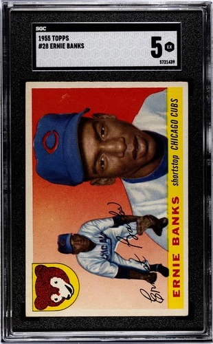 1955 TOPPS ERNIE BANKS #28 CHICAGO CUBS  SGC 5