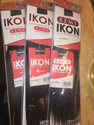 Model Model IKON Remy Human Hair Yaky10in Dark Brown 3pics. special sale.