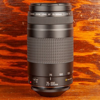 Canon 75-300mm 4-5.6 II EF Mount AF Telephoto Zoom Lens Tested Working