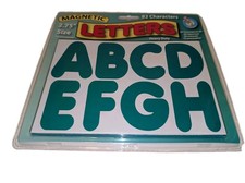 Magnetic Letters 2.75" Heavy Duty 82 Characters Turquoise Alphabet Numbers New