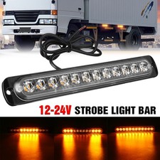 Auto Frontblitzer Blitzlicht Warnleuchte LKW Strobe Licht 12 LED 12-24V Gelb