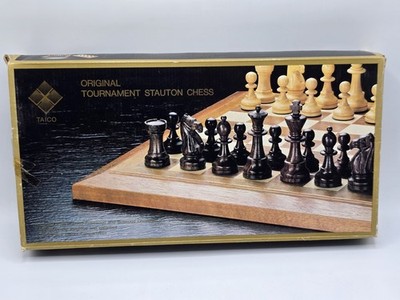 TAICO CHESS SET COMPLETE Vintage Original Tournament Stauton Rosewood Boxwood 