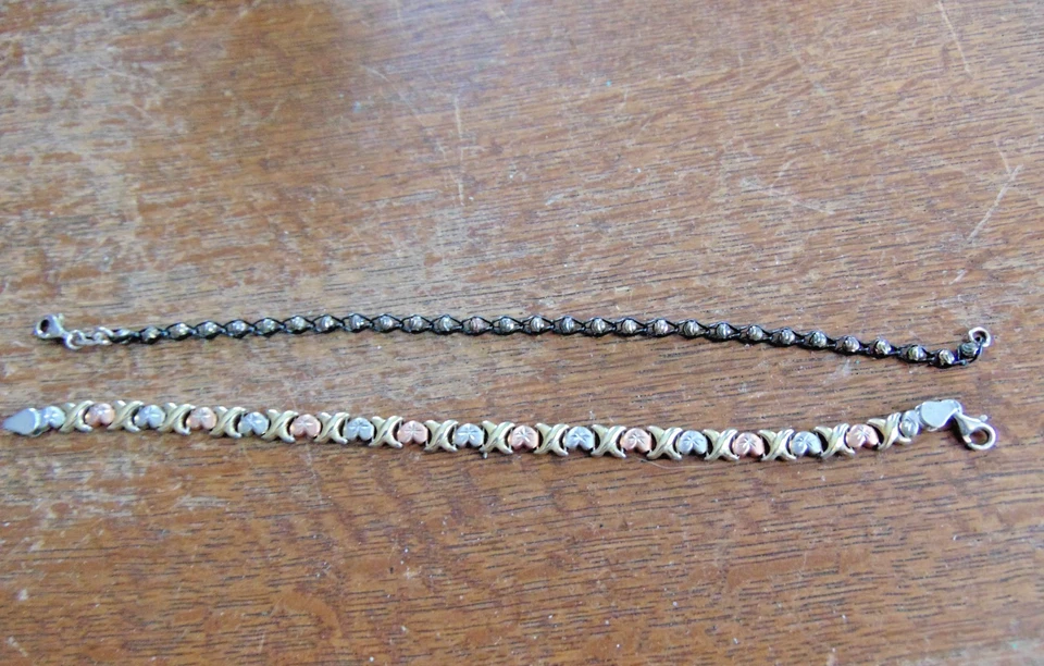 2- STERLINGSILBER ARMBÄNDER - BEIDE MARKIERT - ITALIEN & TÜRKEI