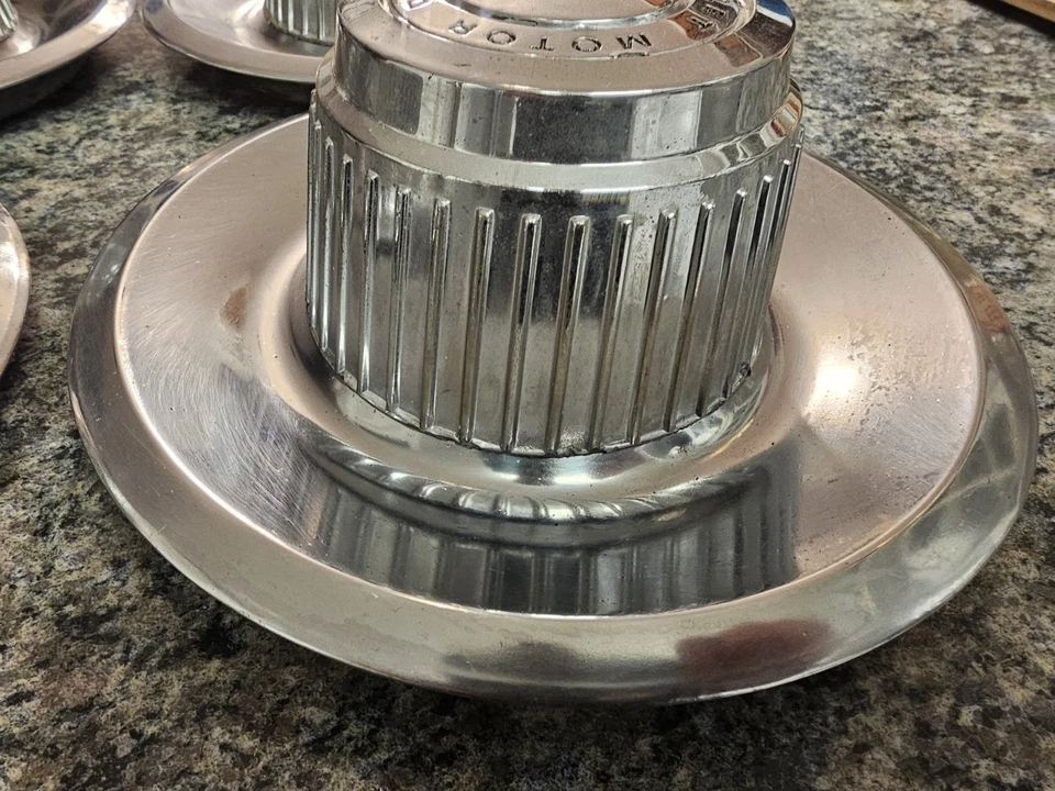 1968-82 Chevrolet Rally Derby Center CAPS SET OF 4 Wheel Corvette 15”14” OEM - Image 4 of 4