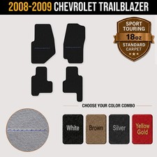 Vintage Script Logo Front Rear Floor Mats For 08-09 Trailblazer Acu