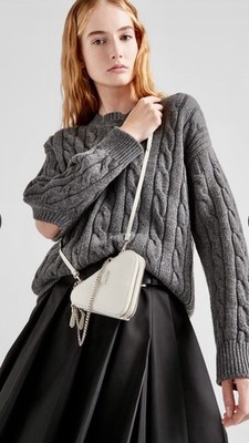 SISANDI TRIANGLE WHITE size 3 ポーチ 付き $1650 PRADA Saffiano Mini Triangle Crossbody Pouch in White. | eBay