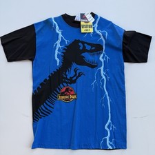 Vintage 1993 Jurassic Park T-Rex Lightening T-Shirt Men s Large Brand New Rare