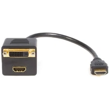 StarTech 1 ft HDMI Splitter Cable - HDMI to HDMI and DVI-D - M/F