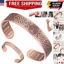 Copper Bracelet for Men 9X Strength Magnetic 99 Pure Copper with 5000 Gauss ...
