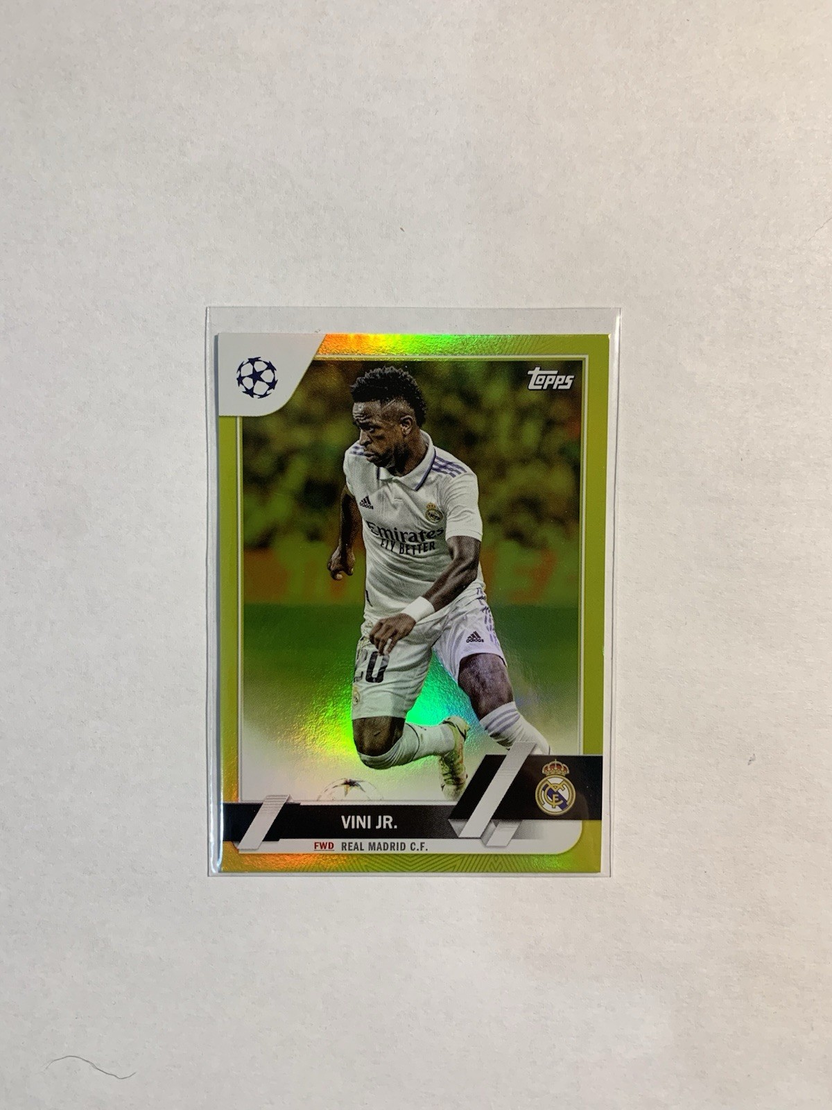 2022-23 Topps UEFA Club Competitions Vini Jr. Yellow Foil /299 Parallel #20