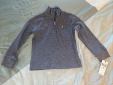 NWT Polo Ralph Lauren Youth Size 4T 1/4 Zip Classics Gray Pullover Sweater