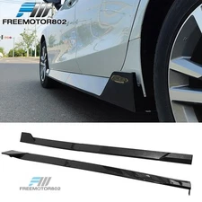 Fits 22-25 Honda Civic 11th Gen PP Side Skirts Diffuser Lips Carbon Fiber Print