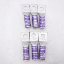 6 Pack Burndy Purple Die 15 N200 4/0 AWG Copper Compression Lugs