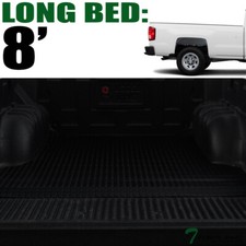 Topline For 2007-2018 Silveradosierra 8 Feet Rubber Truck Bed Mat Liners - Blk