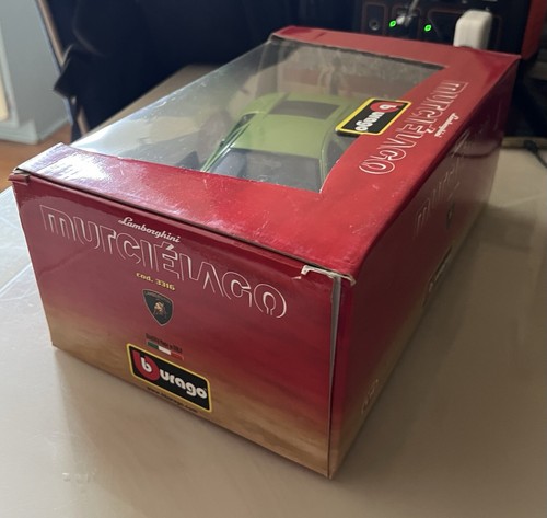 Lamborghini murcielago burago 1/18 Car Model 3316 NIB Made In Italy Green NIB - Picture 6 of 9