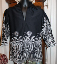 Chemise homme vintage NOS LA CITA ACAPULCO MEXIQUE BRODÉE INCROYABLE RARE ETHNIQUE