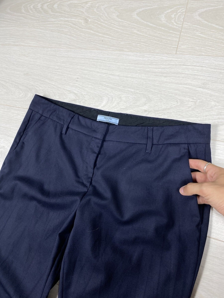 パンツ 90s prada navy cotton slacks Garnet Cotton pants | PRADA