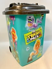 Moose THE TRASH PACK 7.5" Rolling Trash Can Garbage Ghostly Wheelie Bin EMPTY